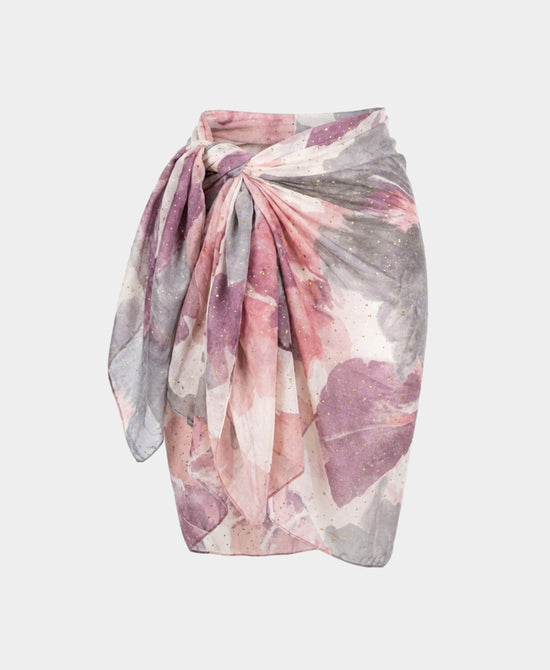 
Watercolor Print Sarong in PINK MULTI view 2
