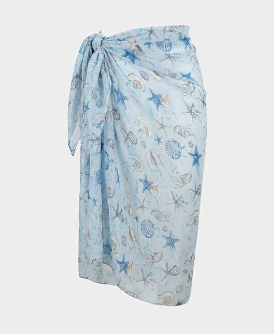 
Starfish Print Sarong in BLUE view 2