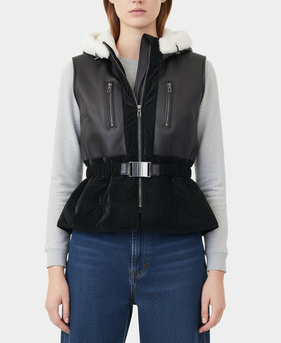 Shearling Vest w/ Hood image 1