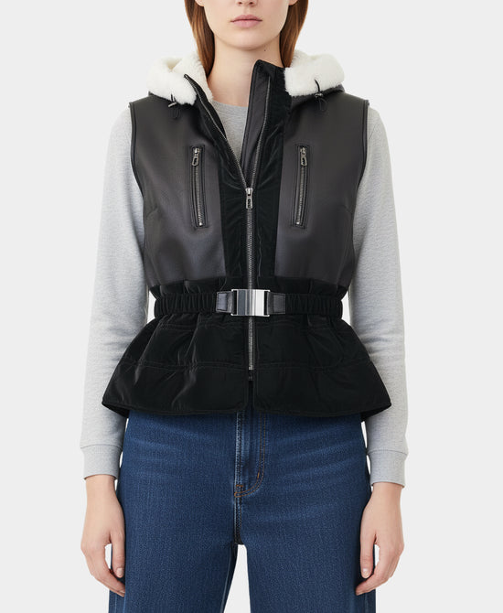 Shearling Vest w/ Hood view 