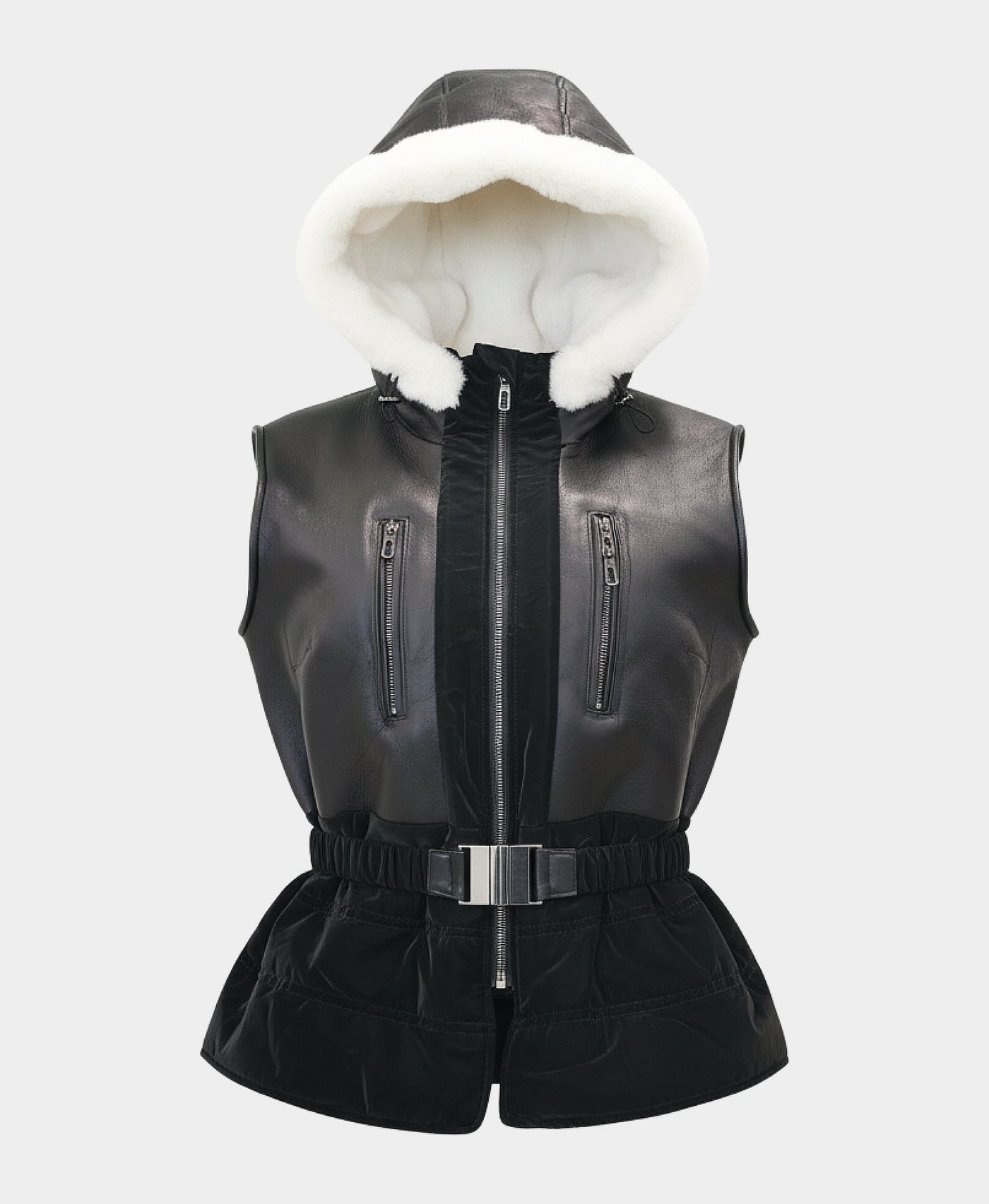 Shearling Vest w/ Hood view 3