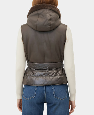Shearling Vest w/ Hood image 2