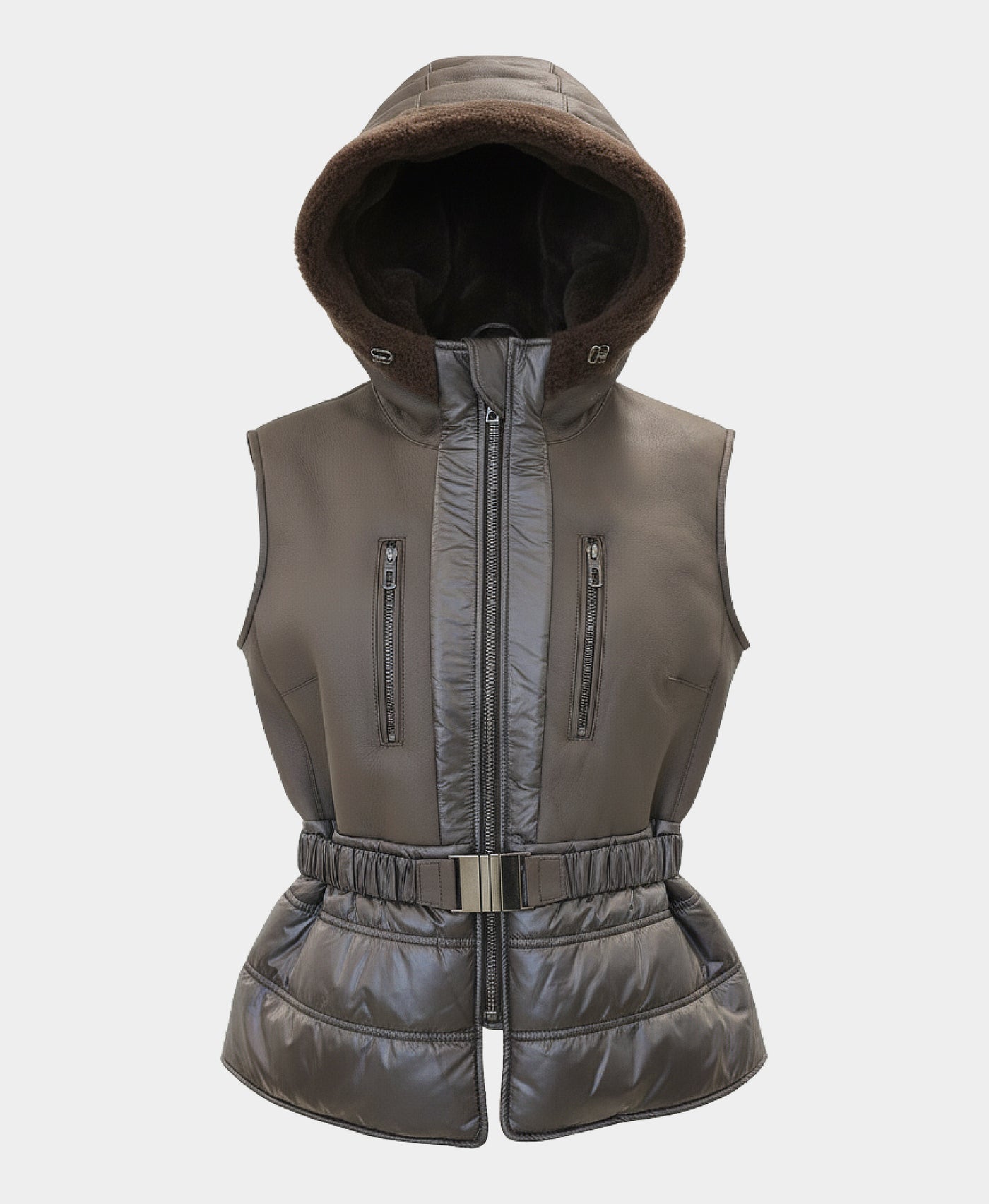 Shearling Vest w/ Hood view 3