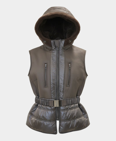 Shearling Vest w/ Hood image 3