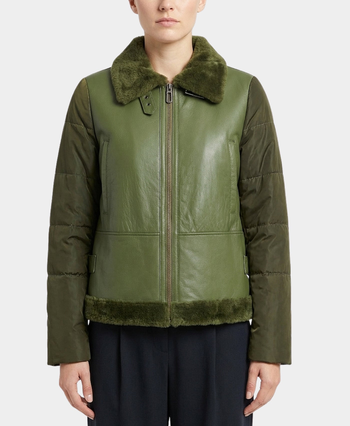 Shearling & Puffer Jacket view 1