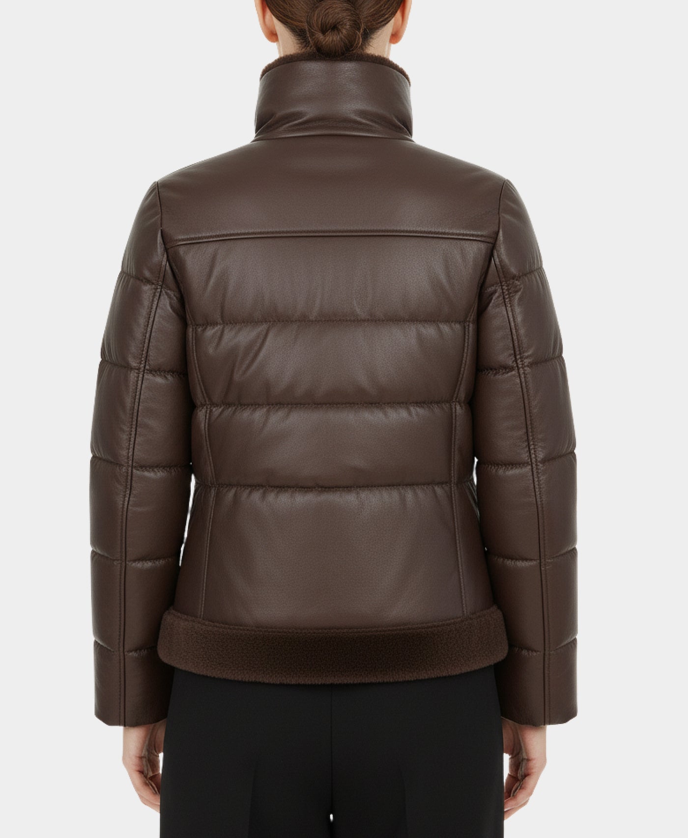 Shearling & Puffer Moto Jacket view 2