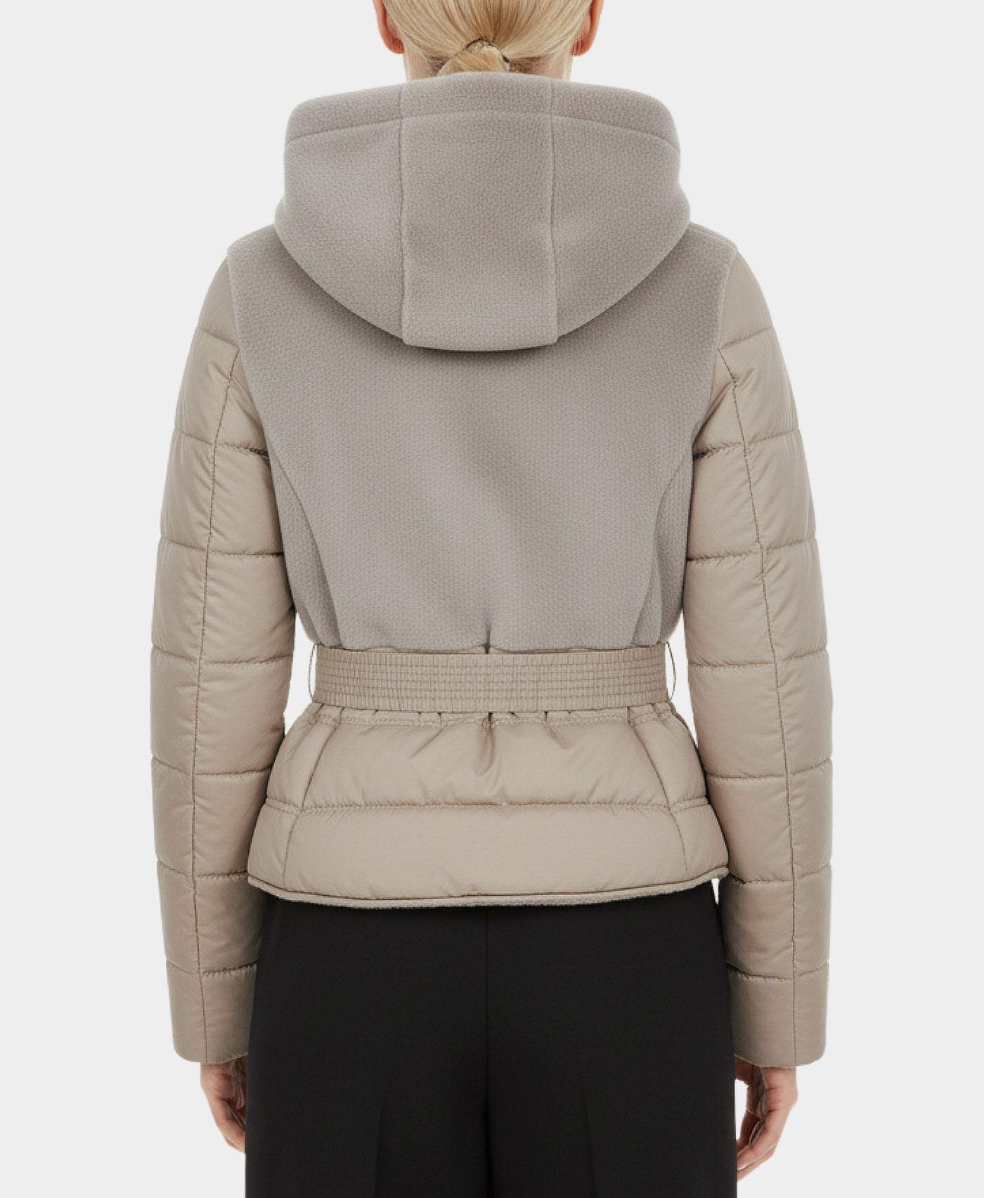 Shearling & Puffer Jacket w/ Hood view 2
