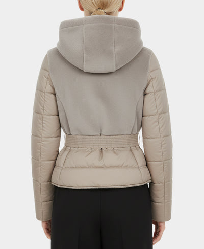 Shearling & Puffer Jacket w/ Hood image 2