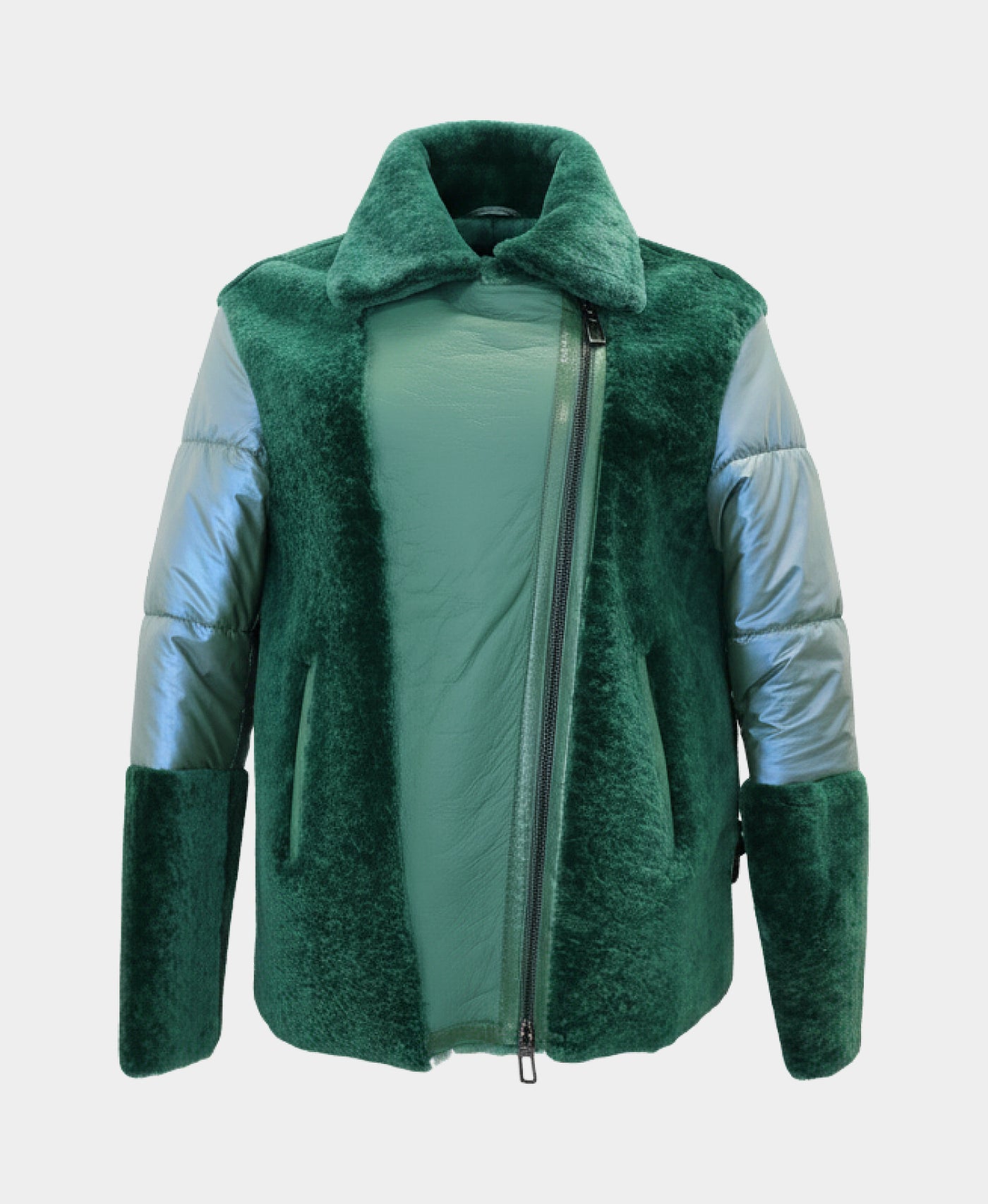 Shearling Moto Jacket view 3