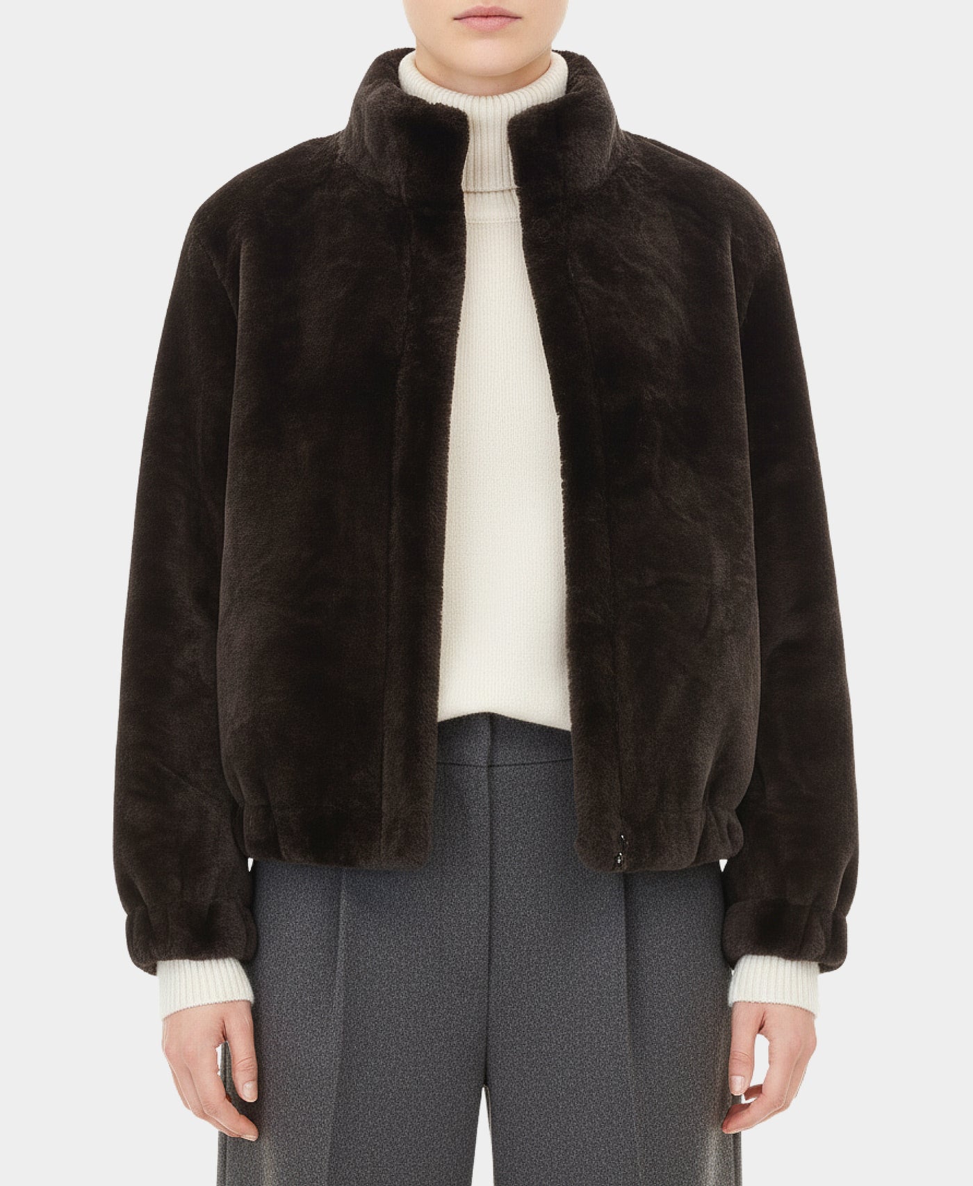 Shearling Bomber Jacket view 1