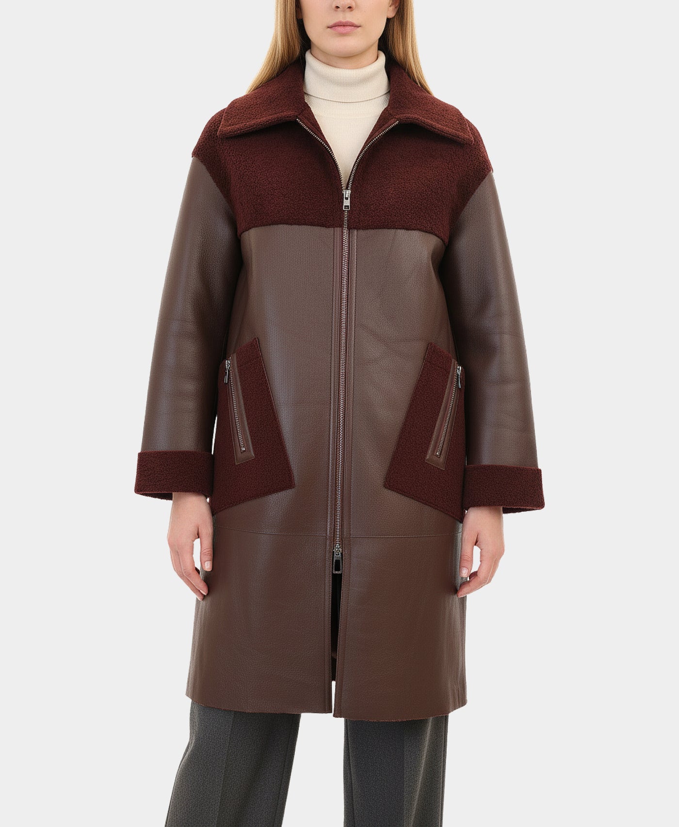 Long Shearling Coat view 1
