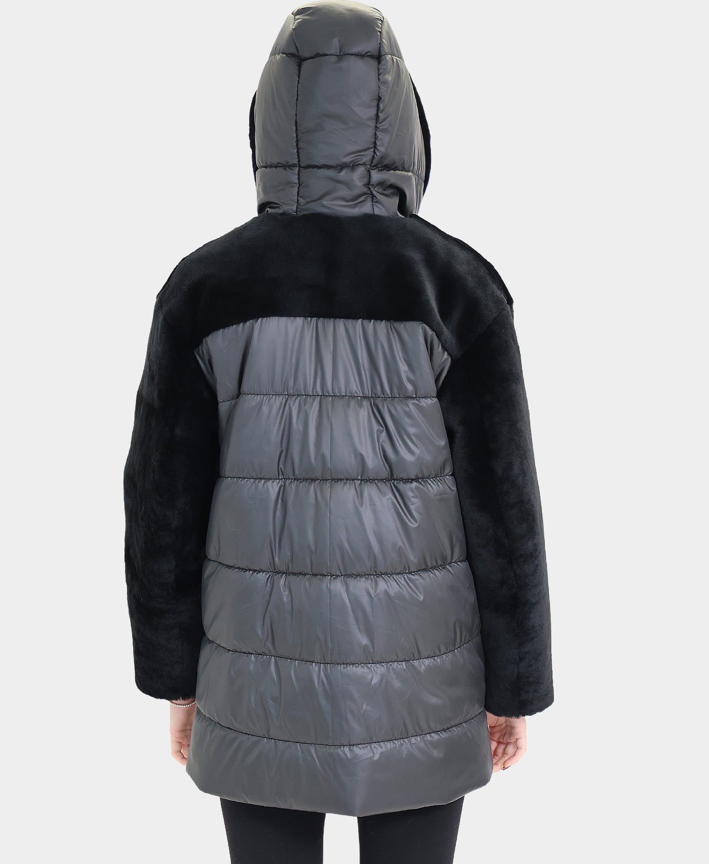 Shearling Jacket w/ Hood view 2