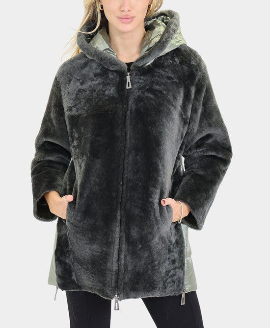 Shearling Jacket w/ Hood view 