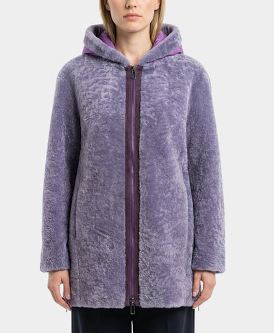 Shearling Jacket w/ Hood image 1