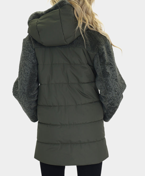 Shearling Jacket w/ Hood view 