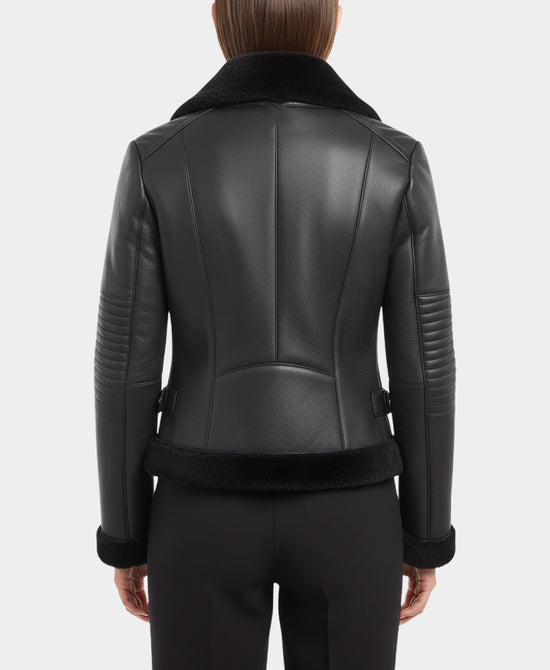 Shearling Moto Jacket view 