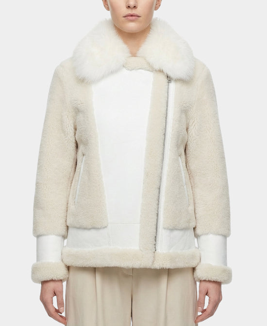 Shearling Moto Jacket view 