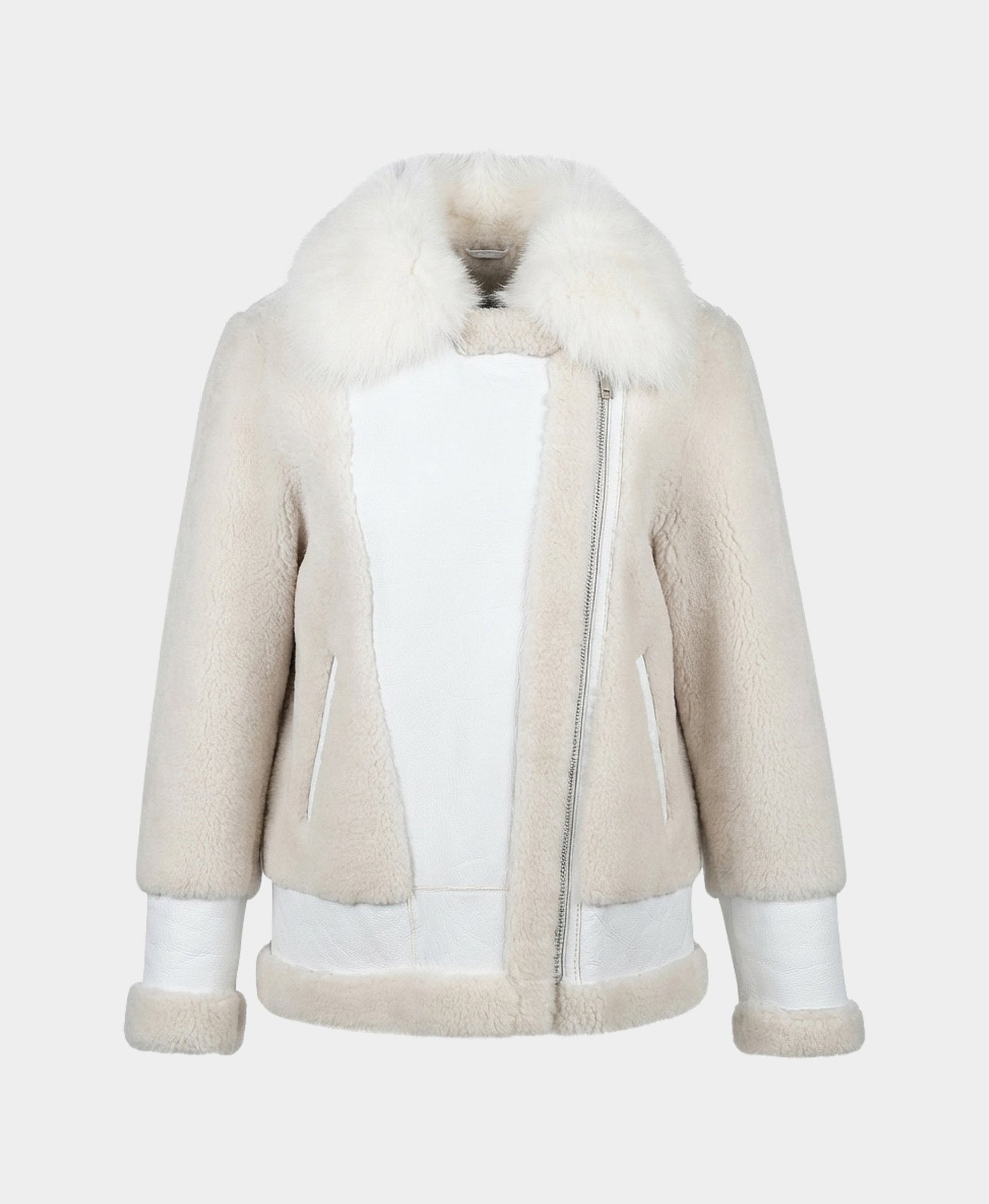 Shearling Moto Jacket view 3