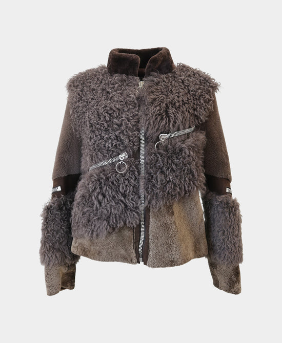 Shearling Jacket w/ Zippers view 