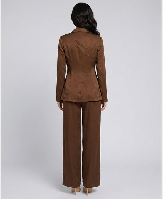 
Blazer & Pant Set- 2 Pc Set in BROWN view 2