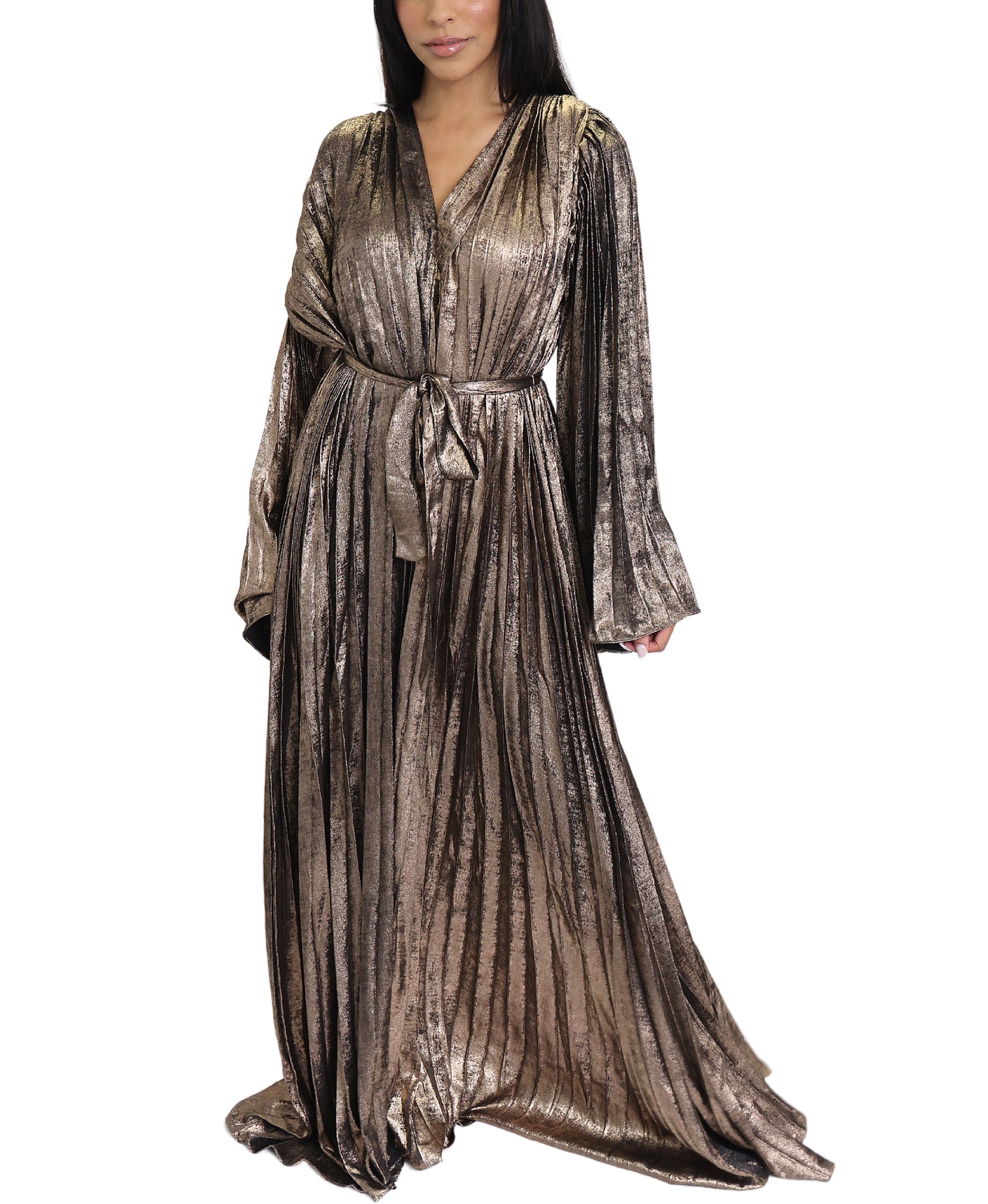 Metallic Pleated Dress image 1