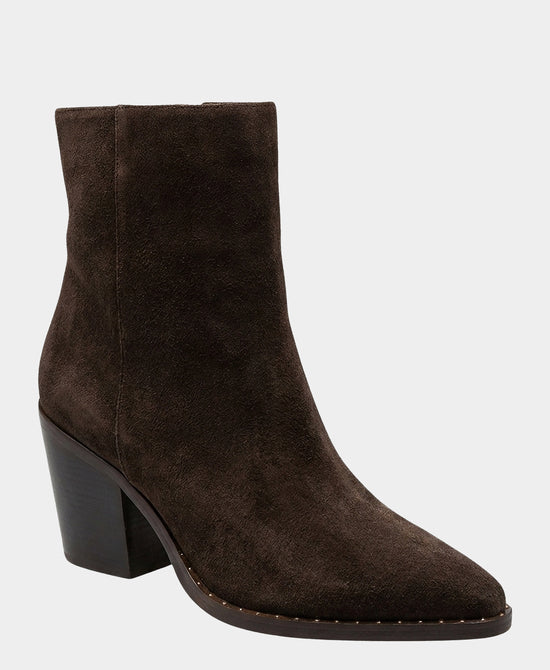 
Suede Bootie w/ Studded Brim in BROWN view 1
