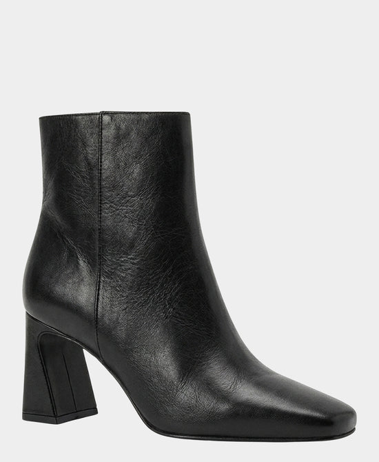 
Leather Sniped Toe Bootie in BLACK view 1