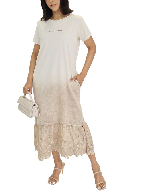 Ombre Dress w/ Crochet Detail view 