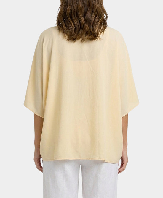 
Surplice Hi-Lo Blouse in BUTTER view 2