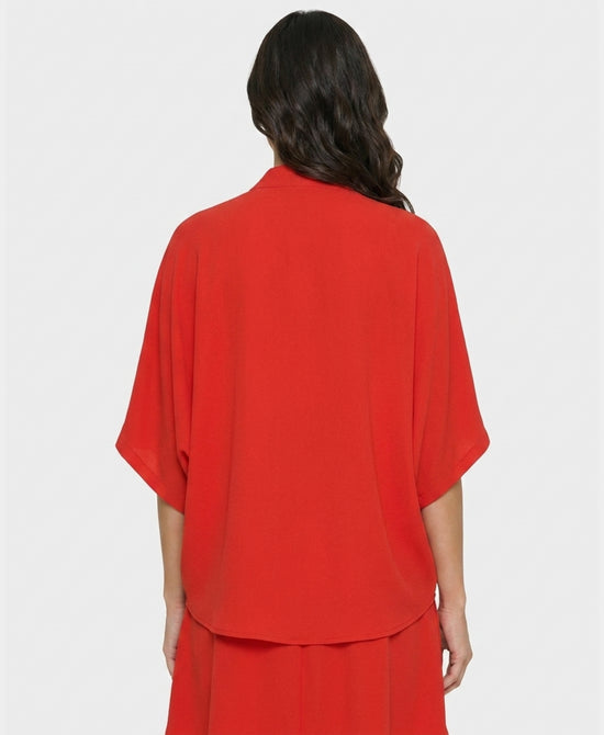 
Surplice Hi-Lo Blouse in RED view 2