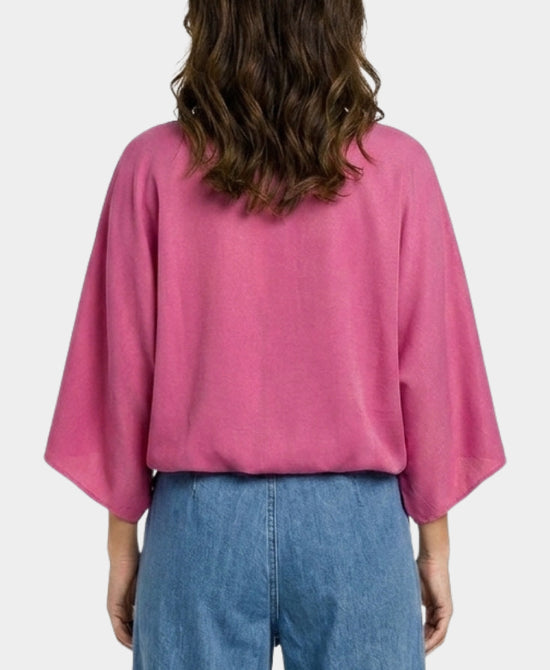 
Bubble Hem Blouse in PINK view 2