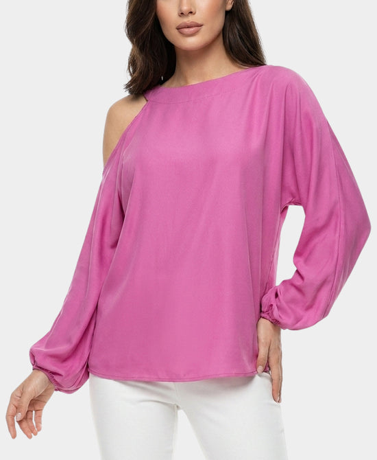 
Cold Shoulder Blouse in PINK view 1