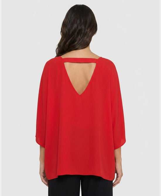 
Blouse w/ Open Back in RED view 2