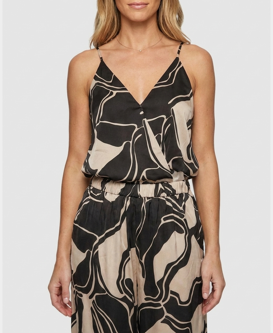 
Print Bubble Cami in BLACK/BEIGE view 1