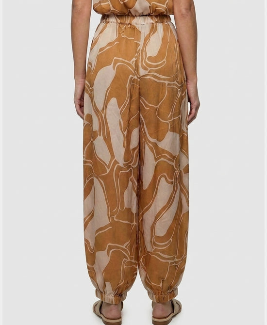 
Print Balloon Pants in CAMEL/BEIGE view 2