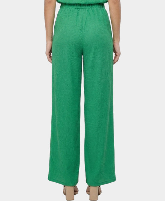 
Satin Textured Pants in GREEN view 2