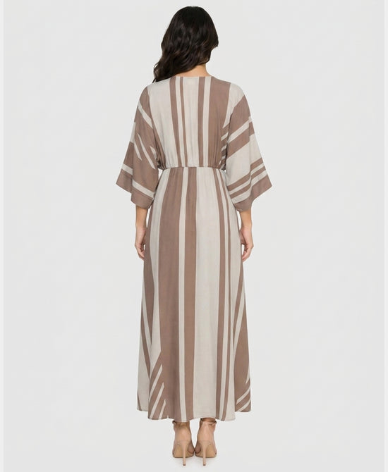 
Stripe Maxi Dress in TAUPE/BROWN view 2