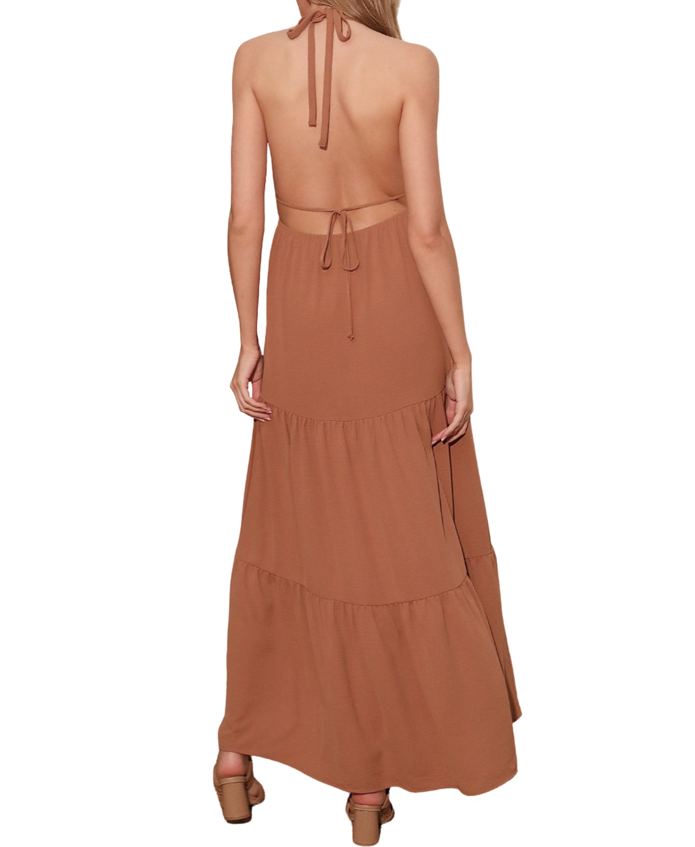 Tiered Halter Maxi Dress view 2