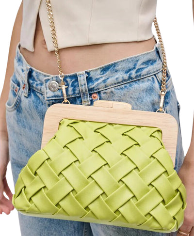 Vegan Leather Woven Handbag image 2