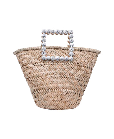 Woven Straw Tote Handbag image 1