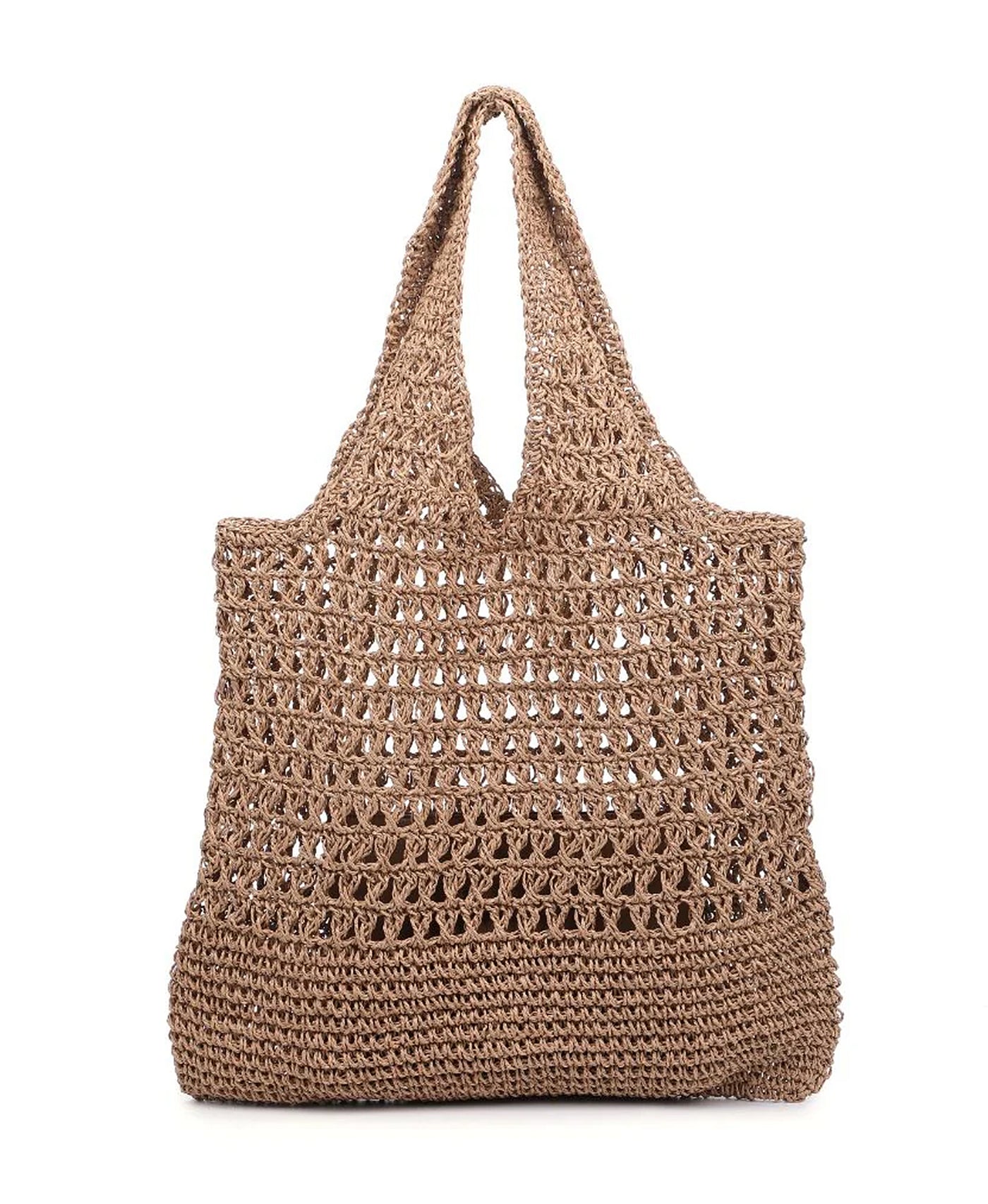Woven Straw Tote Bag w/ Pouch view 1