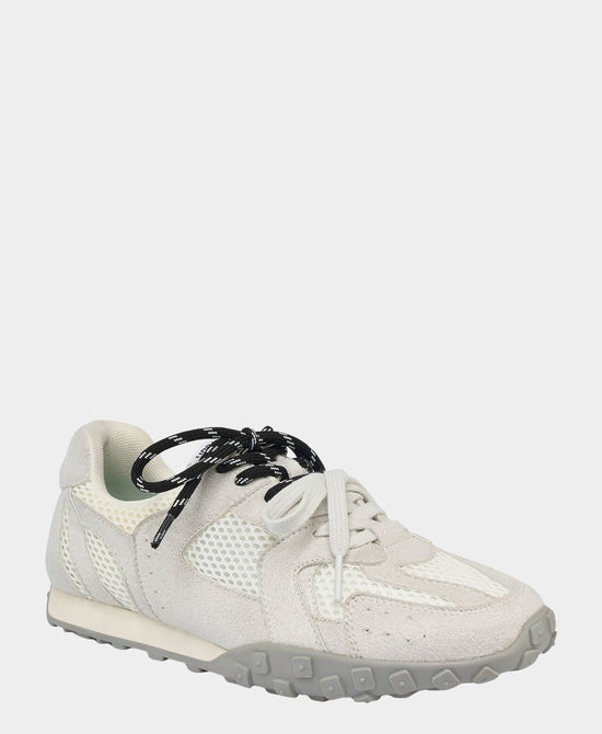 
Suede Mesh Double Lace Sneaker in OFF WHITE view 1