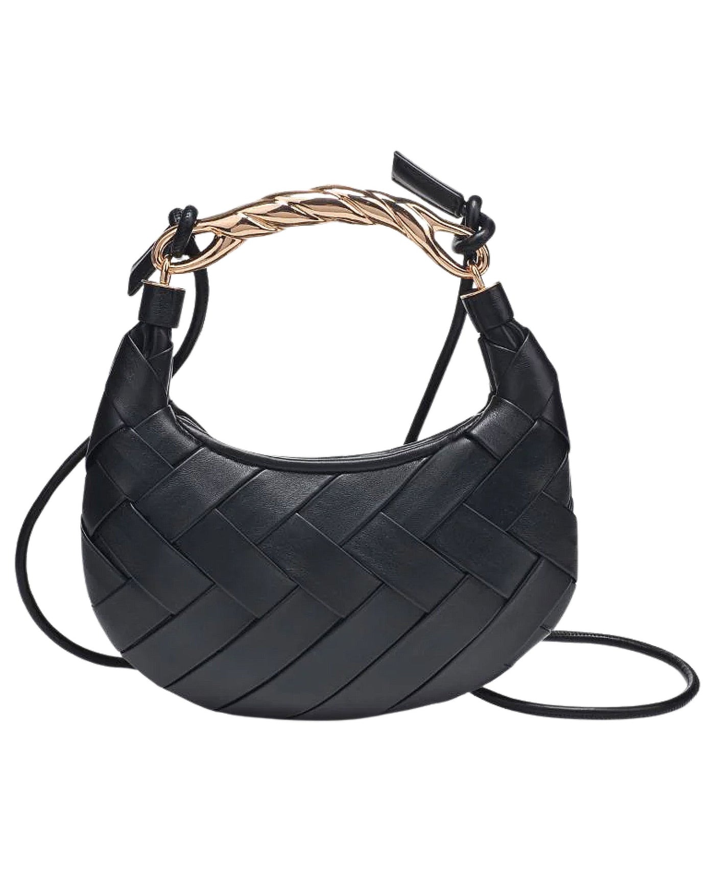 Woven Vegan Leather Crossbody view 1