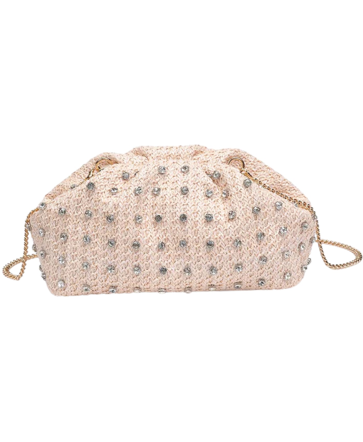 Woven Clutch w/ Rhinestones view 1