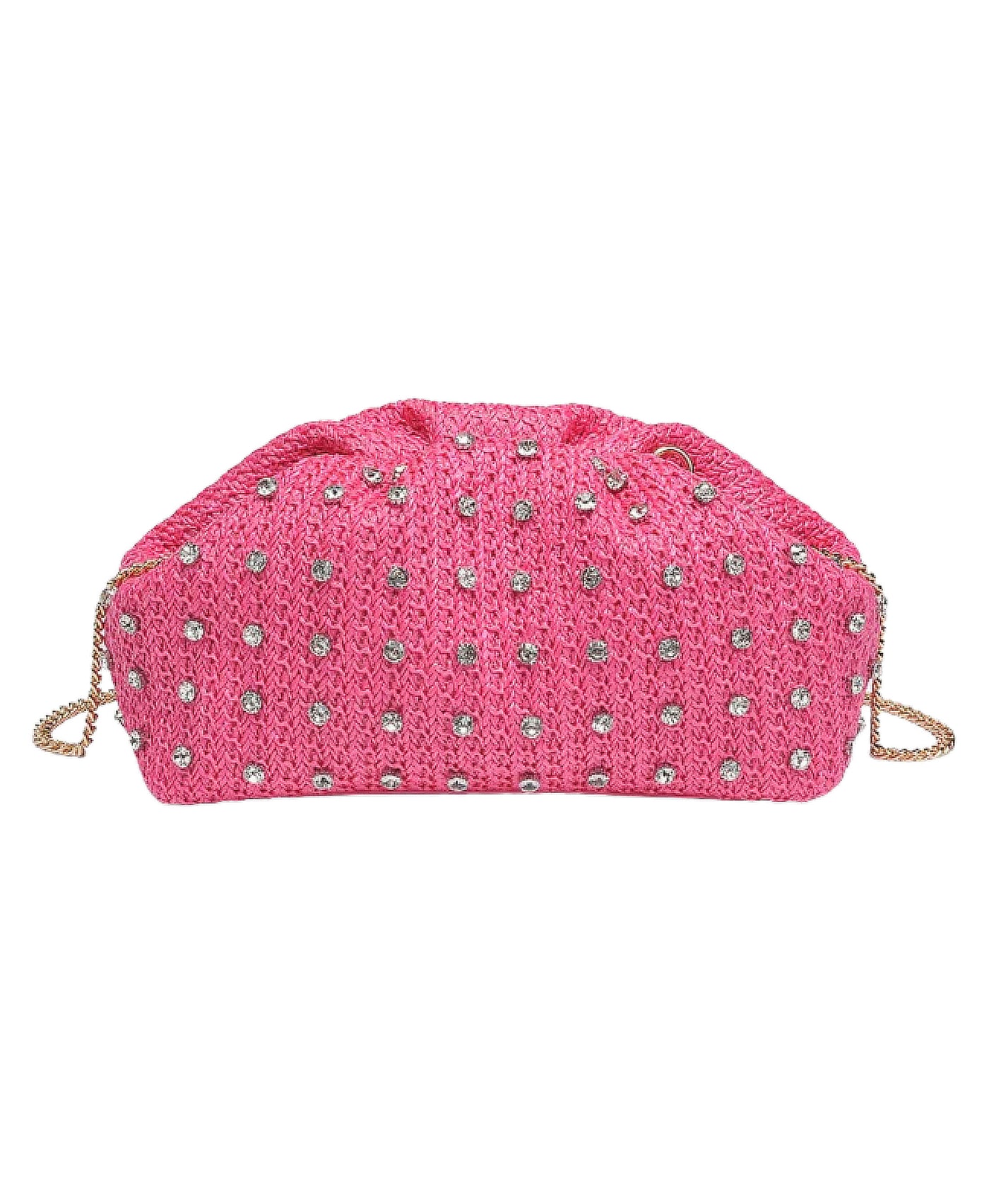 Woven Clutch w/ Rhinestones view 1