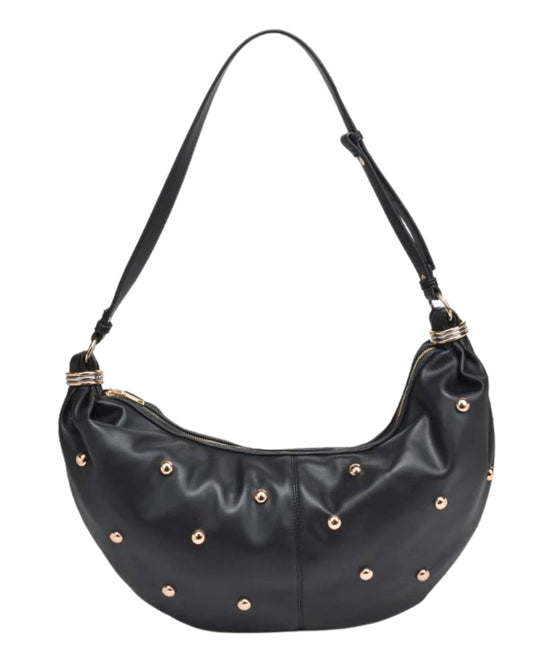 Large Studded Hobo Bag view 
