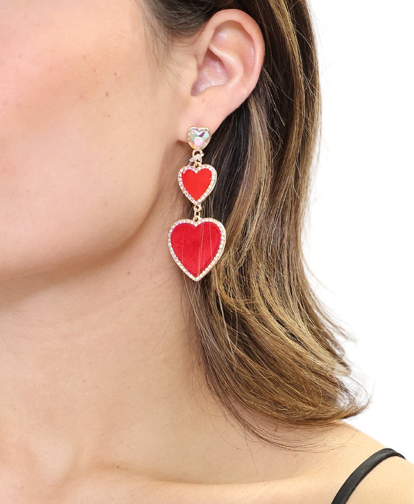 Heart Drop Dangle Earrings image 1