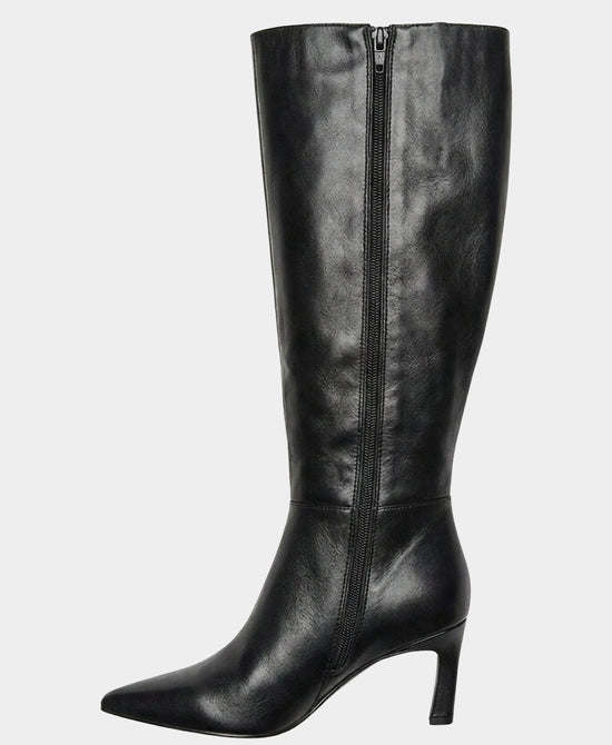 
Faux Leather Heeled Boot in BLACK view 2