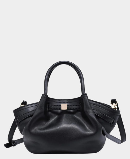 
Vegan Leather Crossbody Bag in BLACK view 1