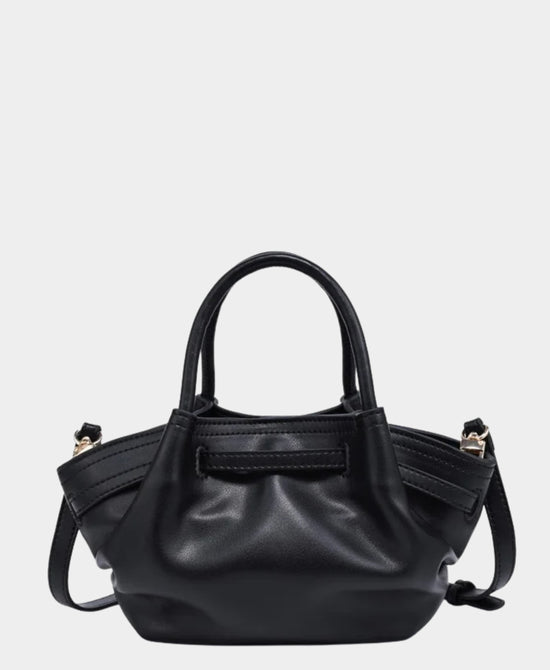 
Vegan Leather Crossbody Bag in BLACK view 2